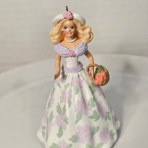 Rare Hallmark Springtime Barbie Ornament 1995 Easter Collection First in Series - Picture 6 of 12